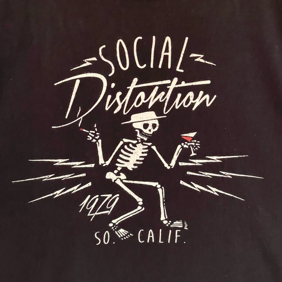 Social Distortion Electric Skelly Graphic Black Concert T Shirt Adult Large - Picture 5 of 10